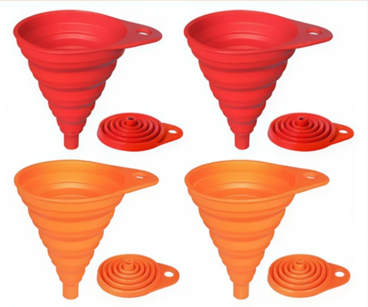 Kitchen Funnel Set Review: Collapsible Silicone Funnels Tested